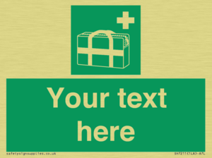 Custom sign safe condition Medical grab bag